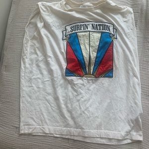 Sandro "surf nation” white tee